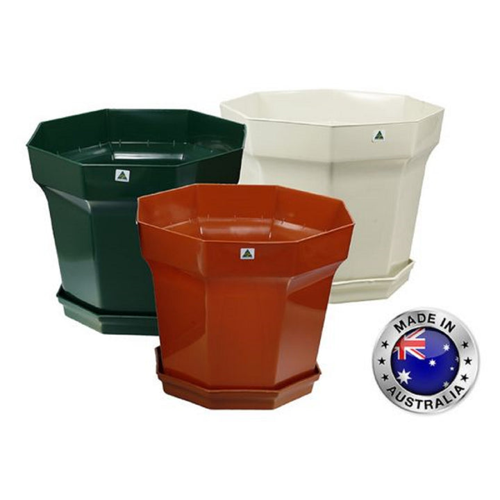 Classic Planter Pot with Saucer (available in 3 colours)
